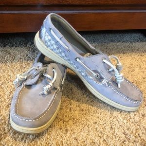 Grey Sperry Boat Shoes